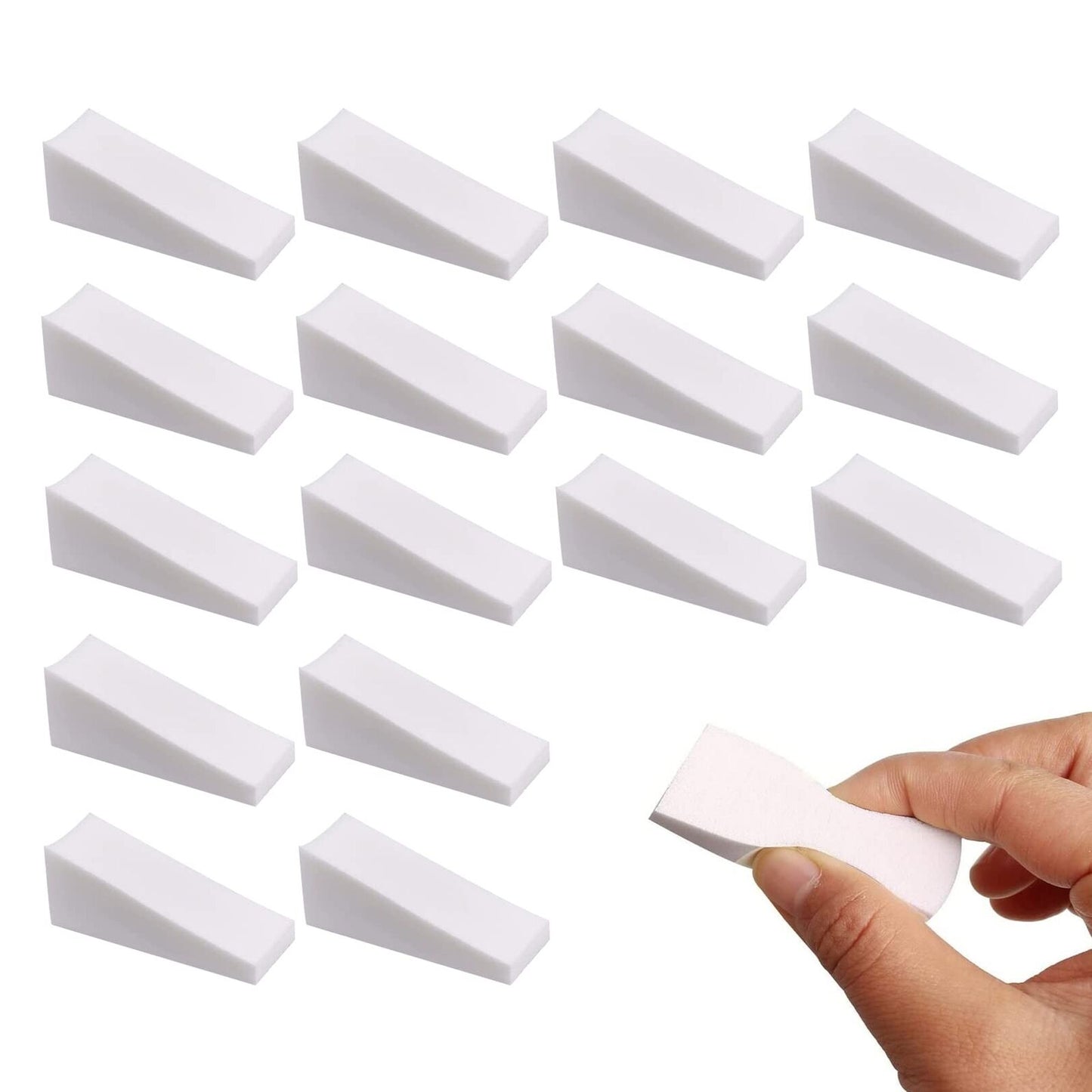 White - Front - Nail Art Sponges (Pack of 16)