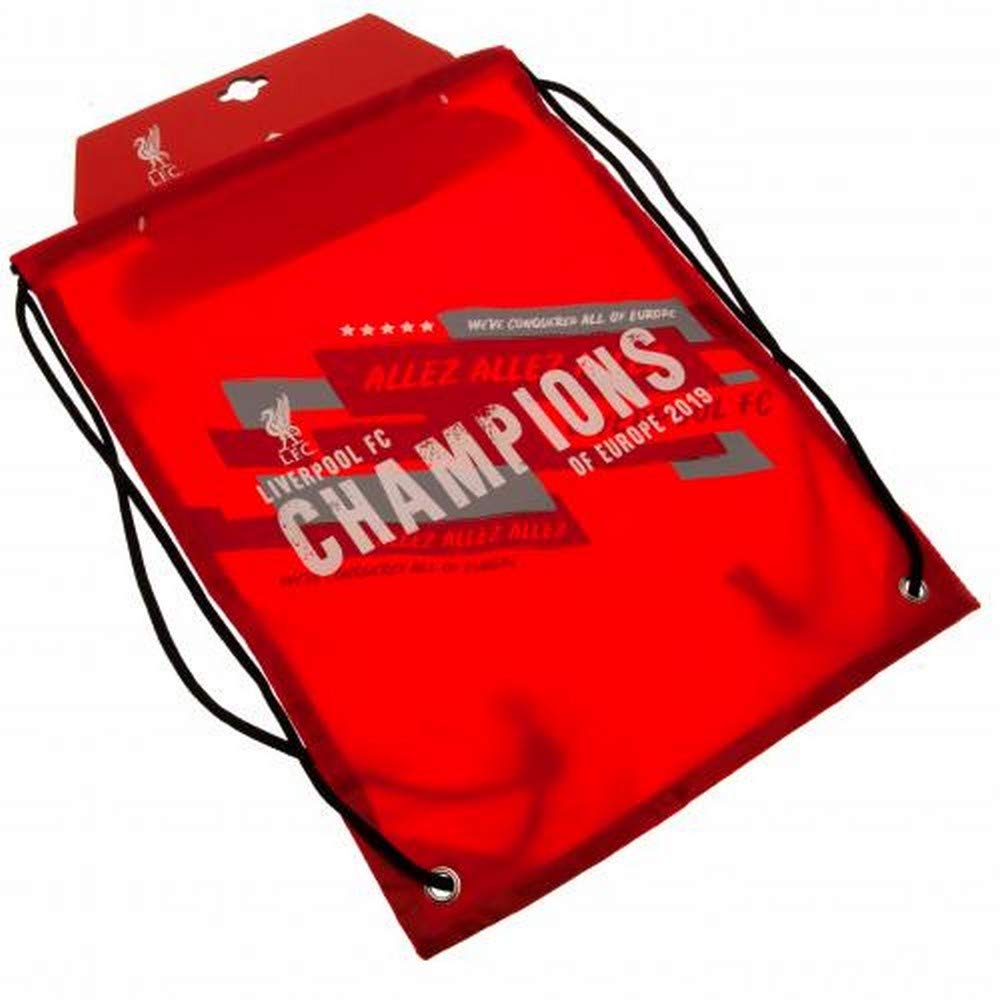 Red - Back - Liverpool FC Champions Of Europe Drawstring Bag
