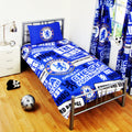 Blue - Front - Chelsea FC Childrens-Kids Official Patch Football Crest Duvet Set