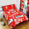 Red - Back - Liverpool FC Childrens-Kids Official Patch Football Crest Duvet Set