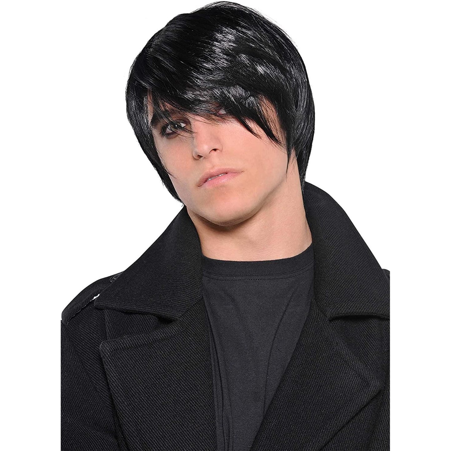 Black - Front - Amscan Gothic Punk Plain Wig