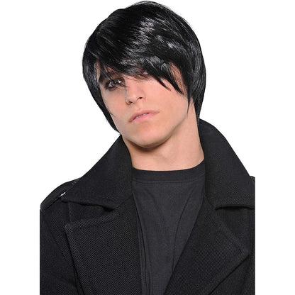 Black - Front - Amscan Gothic Punk Plain Wig