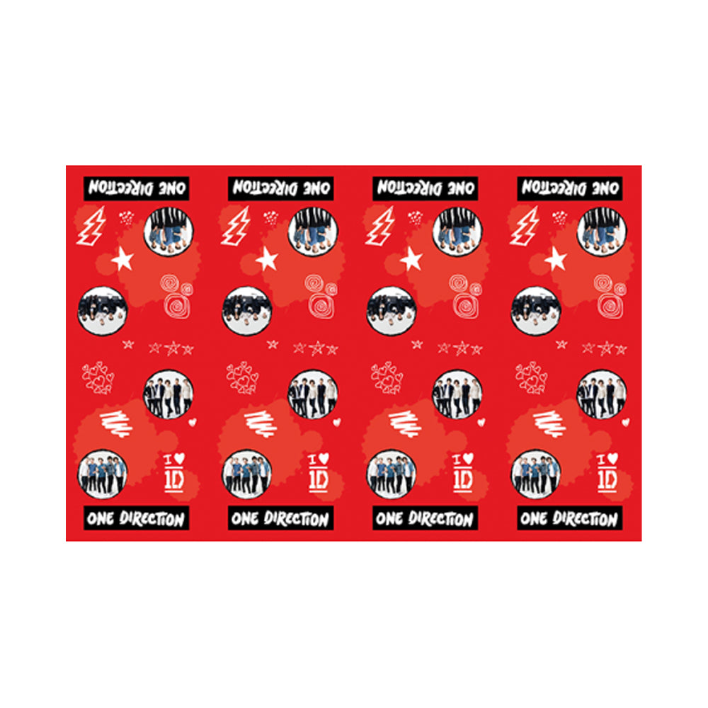 Red - Front - One Direction Plastic Party Table Cover