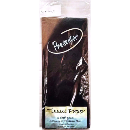 Black - Front - Presentor Tissue Paper (Pack of 5)