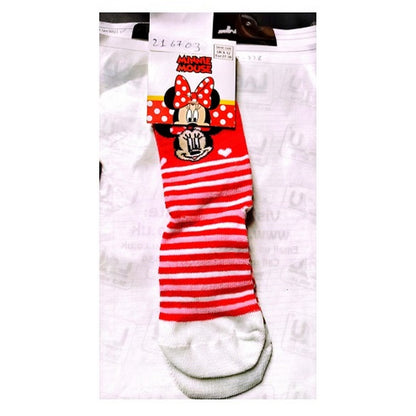 Red-White - Front - Disney Childrens-Kids Minnie Mouse Socks