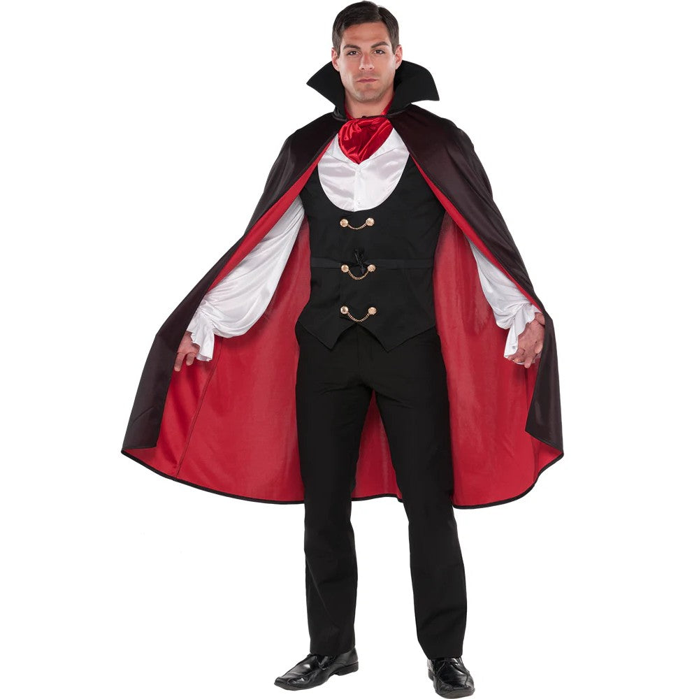 Black-White-Red - Front - Amscan Mens True Vampire Costume