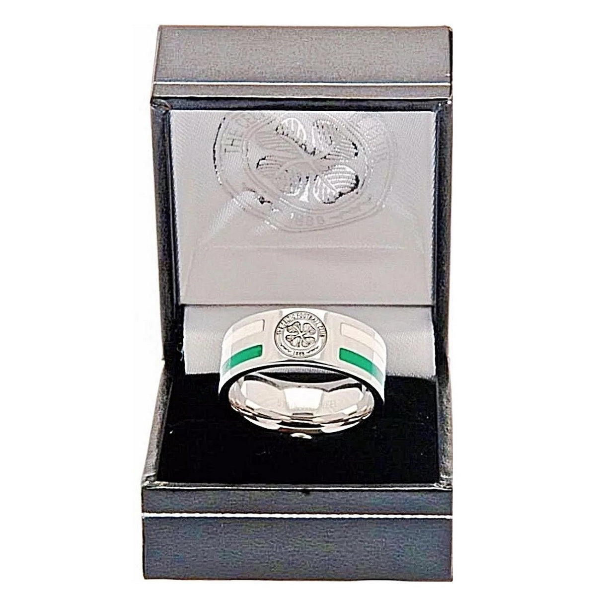 Silver - Back - Celtic FC Stripe Ring