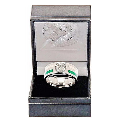 Silver - Back - Celtic FC Stripe Ring