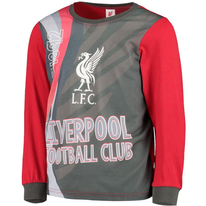 Red-Grey - Back - Liverpool FC Boys Pyjama Set