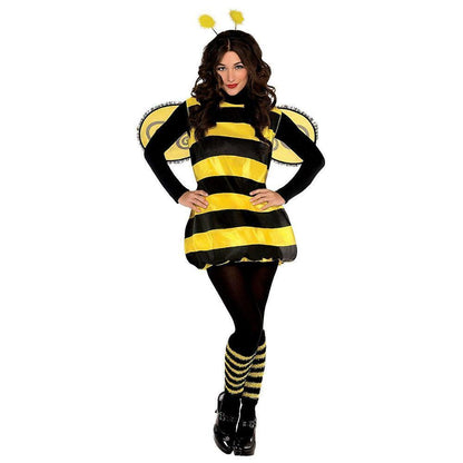 Black-Yellow - Front - Amscan Girls Darling Bee Halloween Costume
