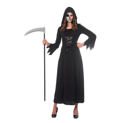 Black - Front - Amscan Girls Grim Reaper Costume