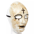 Beige-White-Black - Lifestyle - Amscan Unisex Adult Cross Halloween Mask
