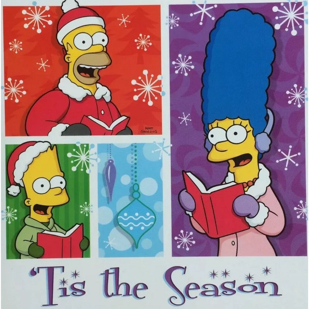 Multicoloured - Lifestyle - The Simpsons Tis The Season Christmas Card (Pack of 8)