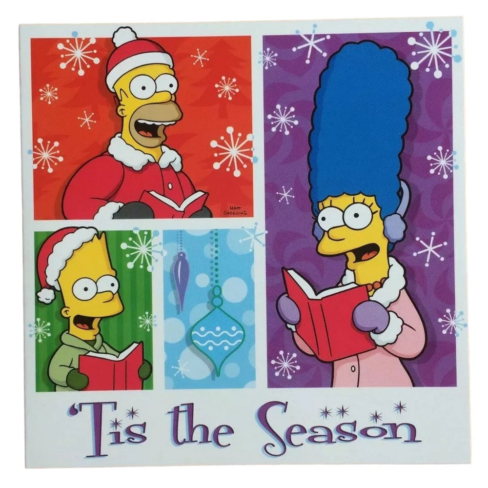 Multicoloured - Front - The Simpsons Tis The Season Christmas Card (Pack of 8)