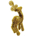 Gold - Back - Amscan Tinsel 3D Deer Christmas Decoration (Pack of 19)