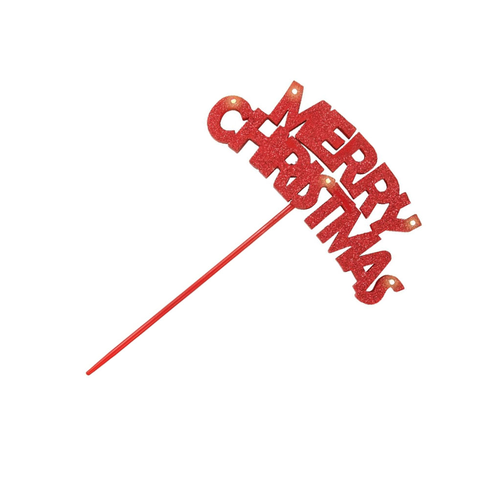 Red - Back - Unique Party Flashing Pick Christmas Decoration