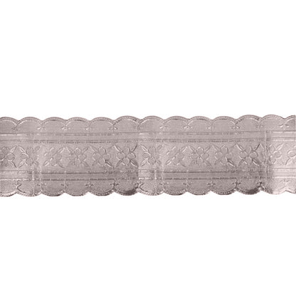 Silver - Back - Anniversary House Patterned Christmas Cake Frills