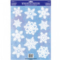 White-Blue - Back - Amscan Vinyl Snowflake Christmas Window Decoration (Pack of 10)
