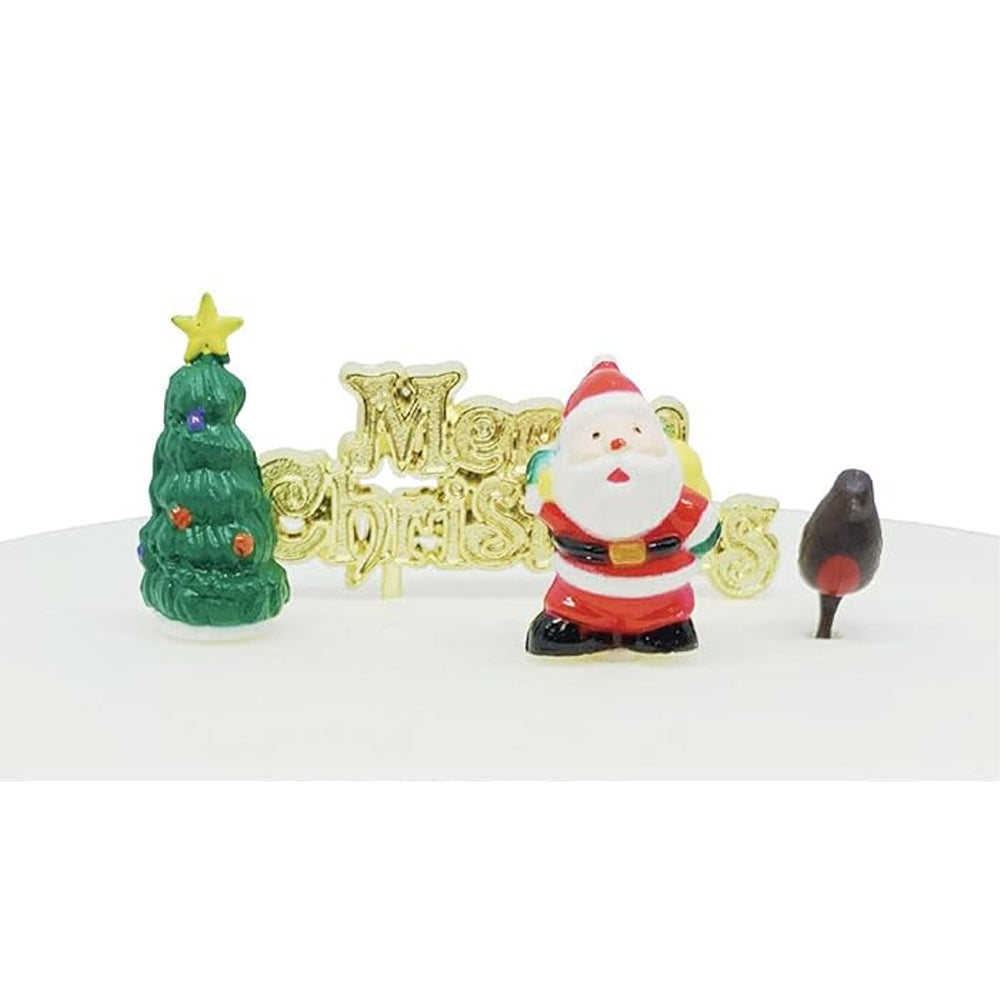Multicoloured - Back - Anniversary House A Merry Little Christmas Cake Decorating Kit (Pack of 4)