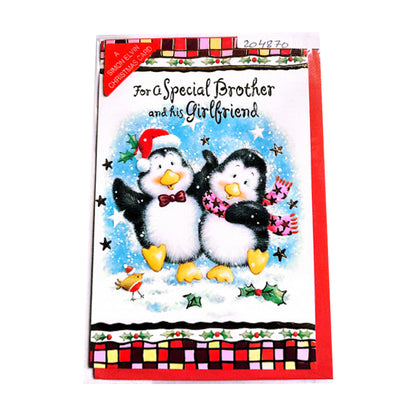 Multicoloured - Back - Simon Elvin For A Special Brother And His Girlfriend Christmas Card