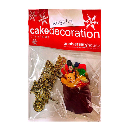 Multicoloured - Back - Anniversary House Merry Christmas Cake Decoration