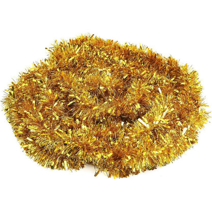 Gold - Front - Festive Metallic Christmas Garland
