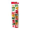 Multicoloured - Back - Amscan Merry Christmas Gel Christmas Window Decoration