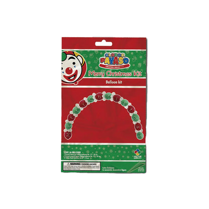 Red-Green-White - Back - Globos Payaso Christmas Balloon Arch Kit (Pack of 66)