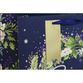 Blue-Green-White - Back - Eurowrap Seasons Greetings Embossed Christmas Gift Bag (Pack of 12)