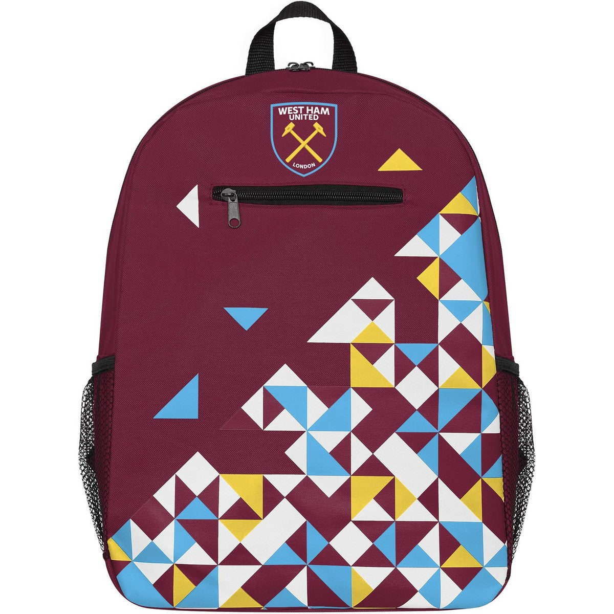 Claret Red-Blue-Yellow - Front - West Ham United FC Particle Backpack