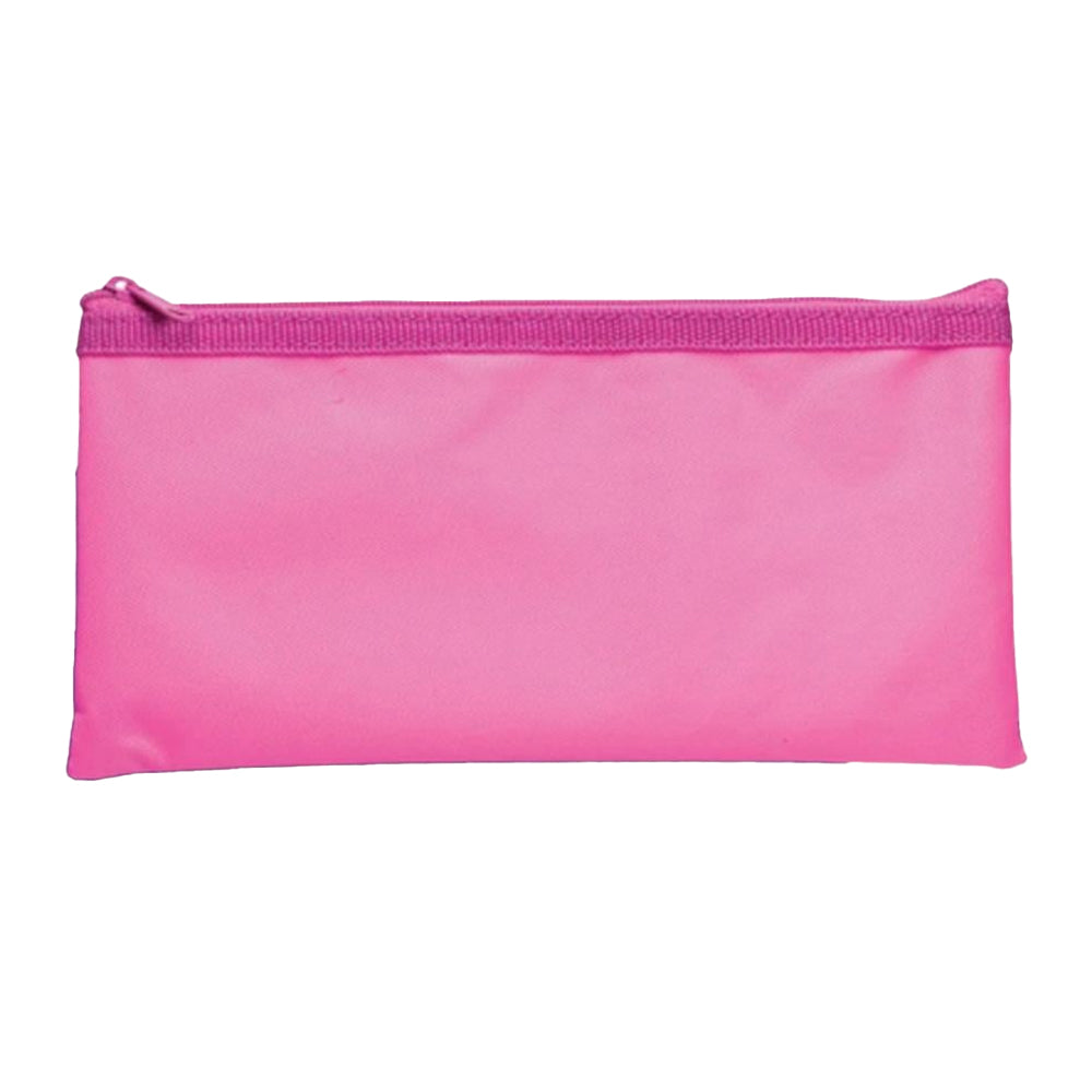 Pink - Front - Tiger Nylon Flat Pencil Case
