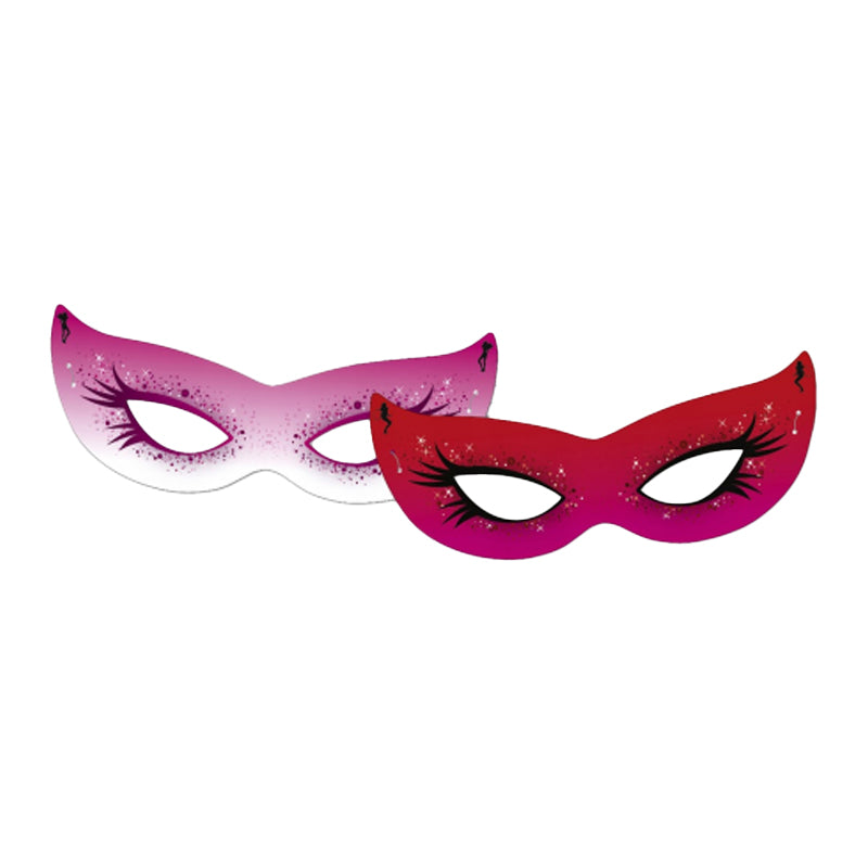 Pink - Front - Amscan Good Girl and Bad Girl Eye Mask (Pack of 6)
