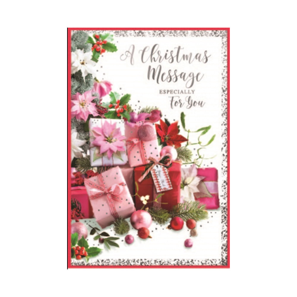 Multicoloured - Front - Simon Elvin Message Especially For You Christmas Greetings Card (Pack of 6)