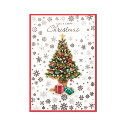 Multicoloured - Front - Simon Elvin Have A Happy Christmas Snowflake Greetings Card (Pack of 6)