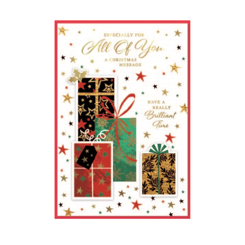 Multicoloured - Front - Simon Elvin Especially For All Of You A Christmas Greetings Card (Pack of 6)
