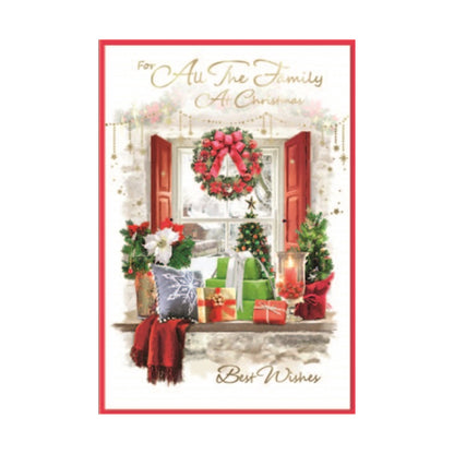 Multicoloured - Front - Simon Elvin For All The Family At Christmas Greetings Card (Pack of 6)