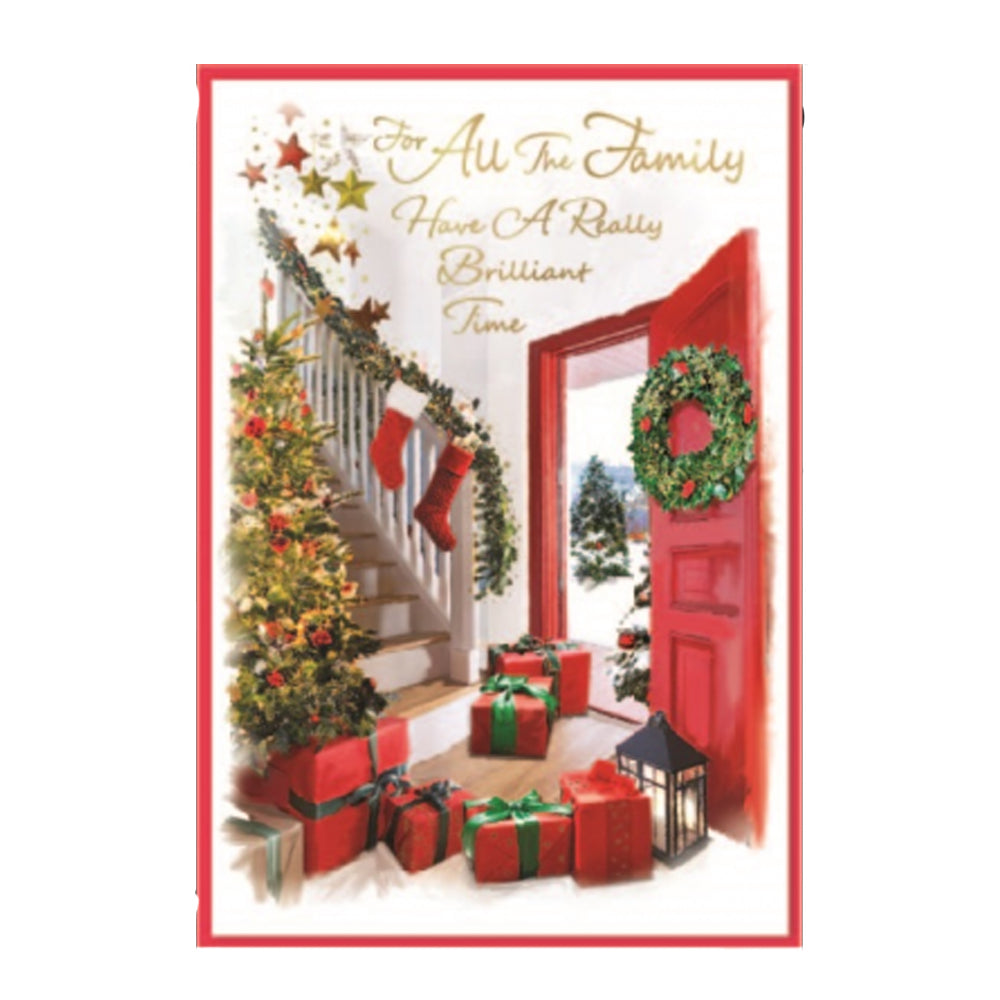 Multicoloured - Front - Simon Elvin For All The Family Have A Really Brilliant Time Greetings Card (Pack of 6)