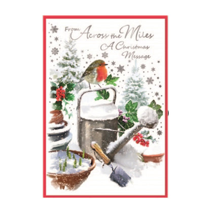 Multicoloured - Front - Simon Elvin From Across The Miles A Christmas Message Greetings Card (Pack of 6)