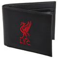 Black - Front - Liverpool FC Mens Official Leather Wallet With Embroidered Football Crest
