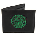 Black - Front - Celtic FC Mens Official Leather Wallet With Embroidered Football Crest