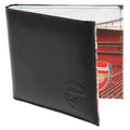 Black - Front - Arsenal FC Mens Official Football Stadium Leather Wallet
