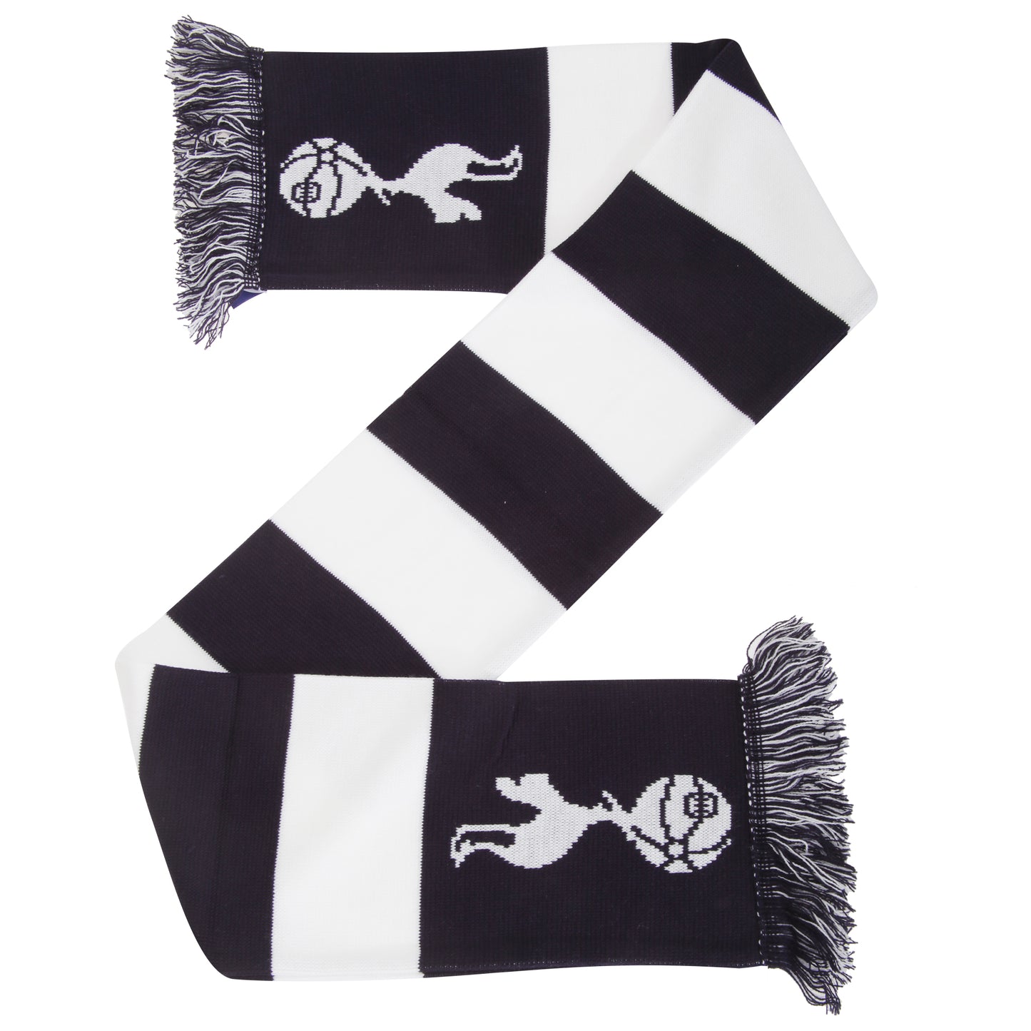 White-Navy - Front - Tottenham Hotspur FC Official Football Crest Bar Scarf
