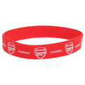 Red - Front - Arsenal FC Official Single Rubber Football Crest Wristband