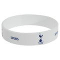 White - Front - Tottenham Hotspur FC Official Single Rubber Football Crest Wristband