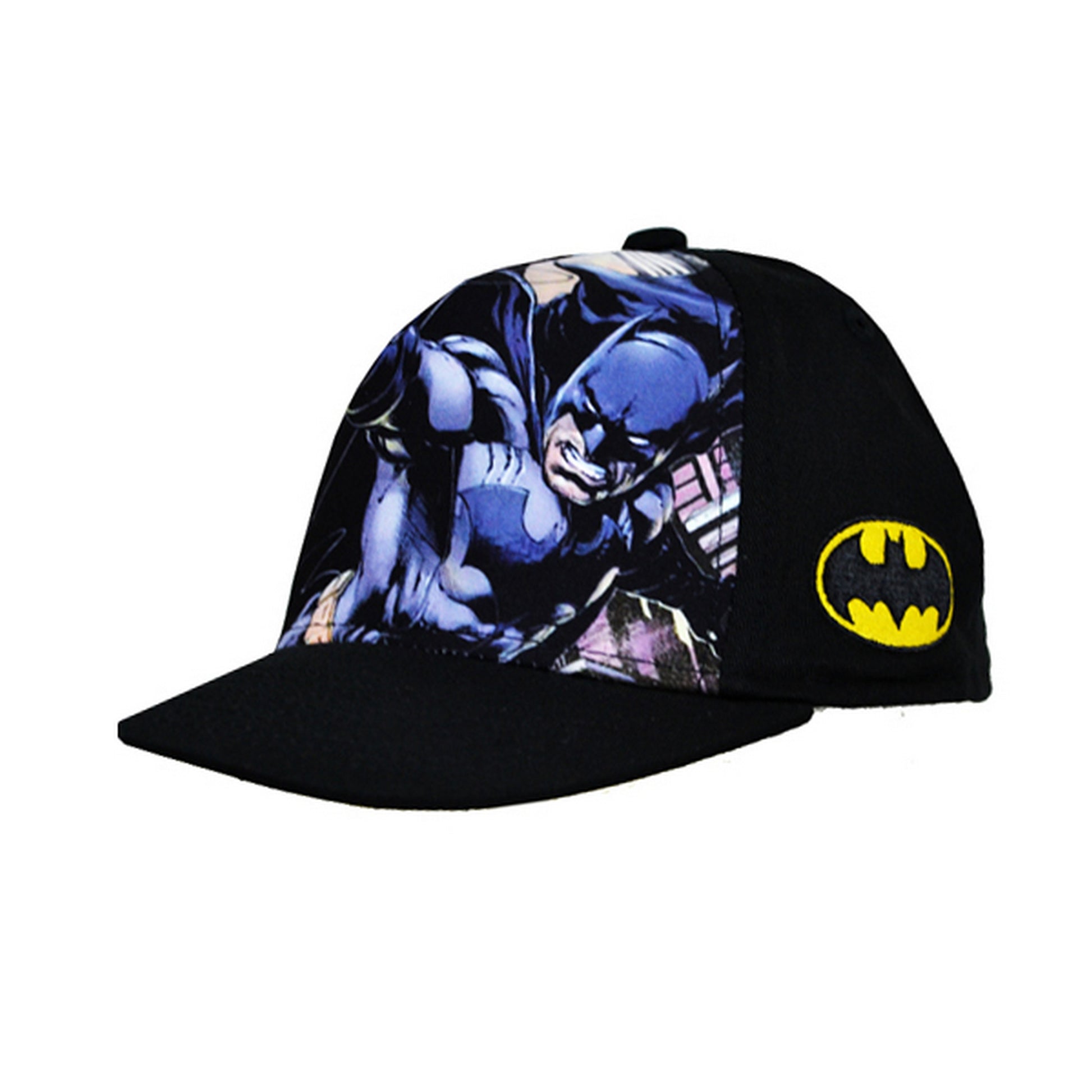 Black - Front - DC Comics Batman Childrens Teens Official Snapback Cap