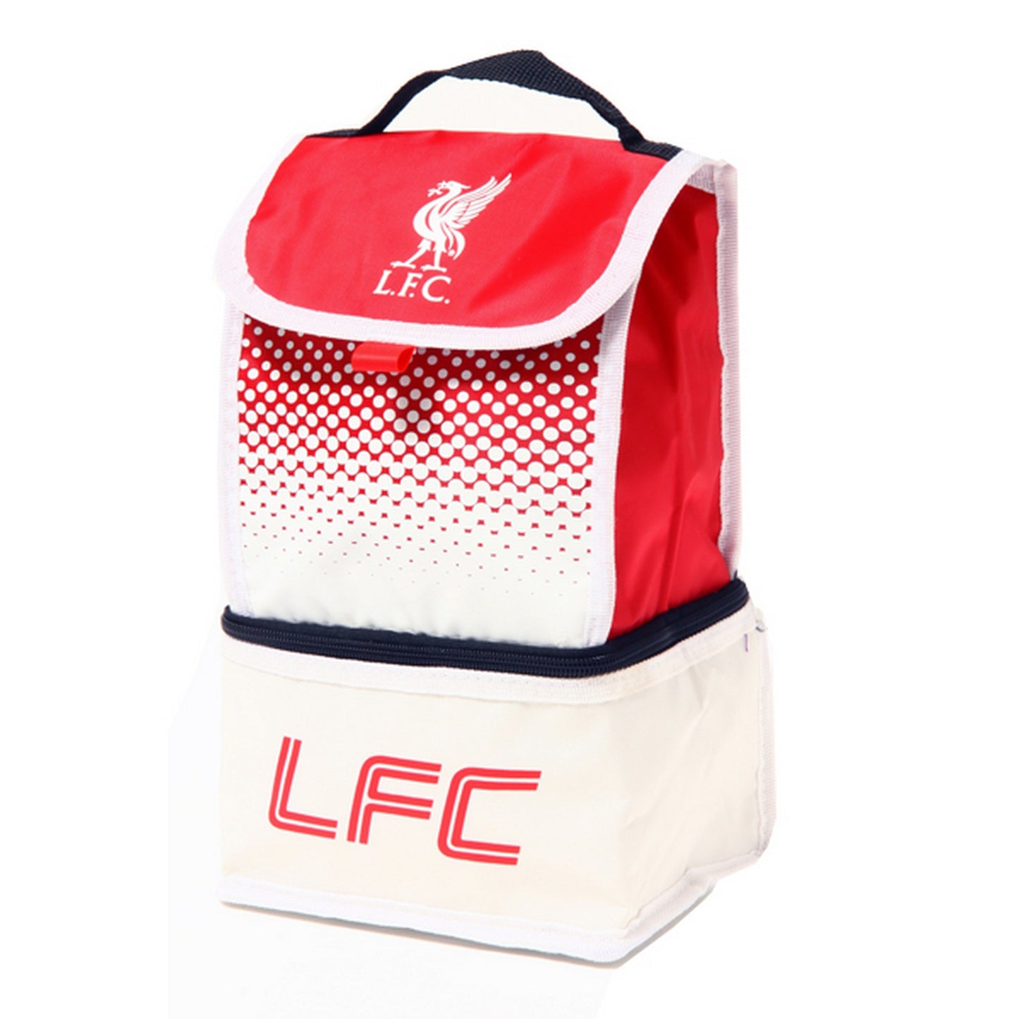 Red-White - Front - Liverpool FC Official Fade Insulated Football Crest Lunch Bag