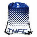Navy-White - Front - Tottenham Hotspur FC Official Fade Football Crest Drawstring Sports-Gym Bag