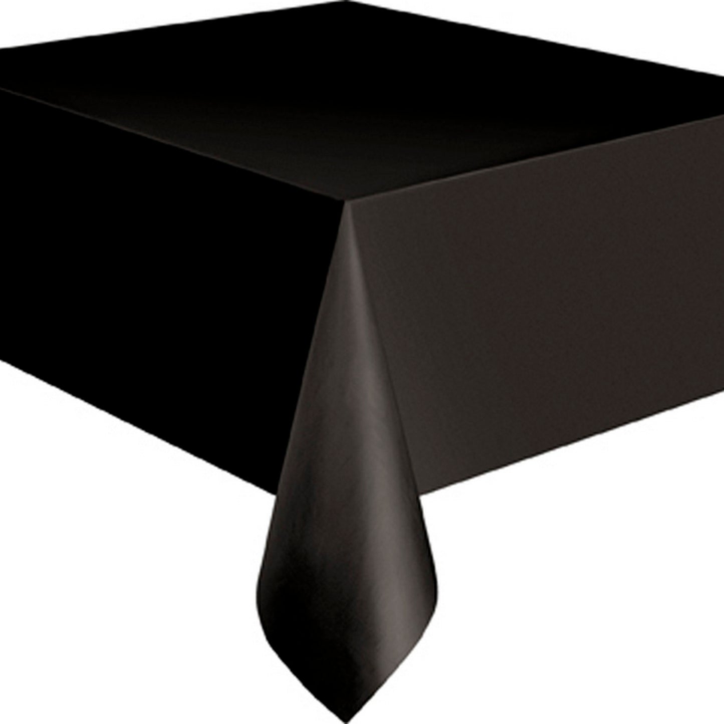 Black - Front - Unique Party Reusable Rectangular Plastic Tablecover (19 Colours)