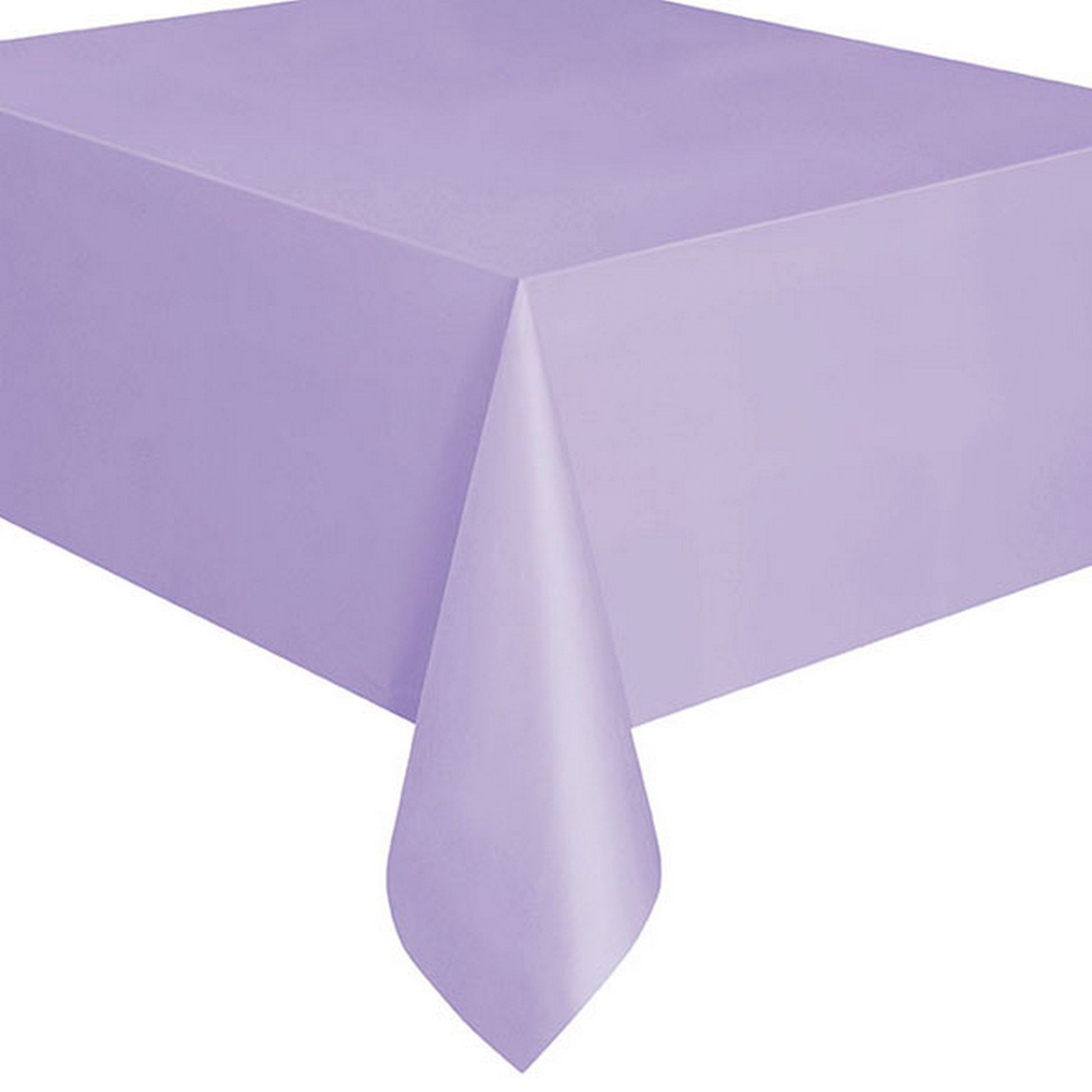 Lavender - Front - Unique Party Reusable Rectangular Plastic Tablecover (19 Colours)