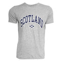 Light Grey - Front - Mens Scotland Print Short Sleeve Casual T-Shirt-Top